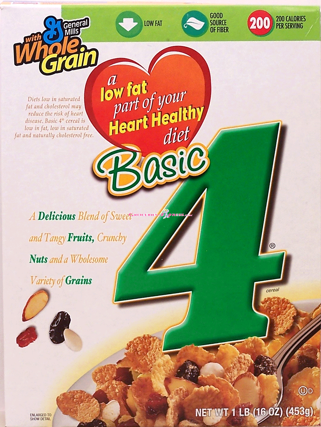 General Mills Basic 4 a delicious blend of sweet and tangy fruits, crunchy nuts and a wholesome variety of grains Full-Size Picture